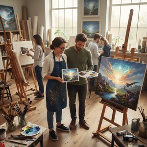Beyond Reproduction: Artistic Customization & Mockup Approval for Handmade Oil Paintings