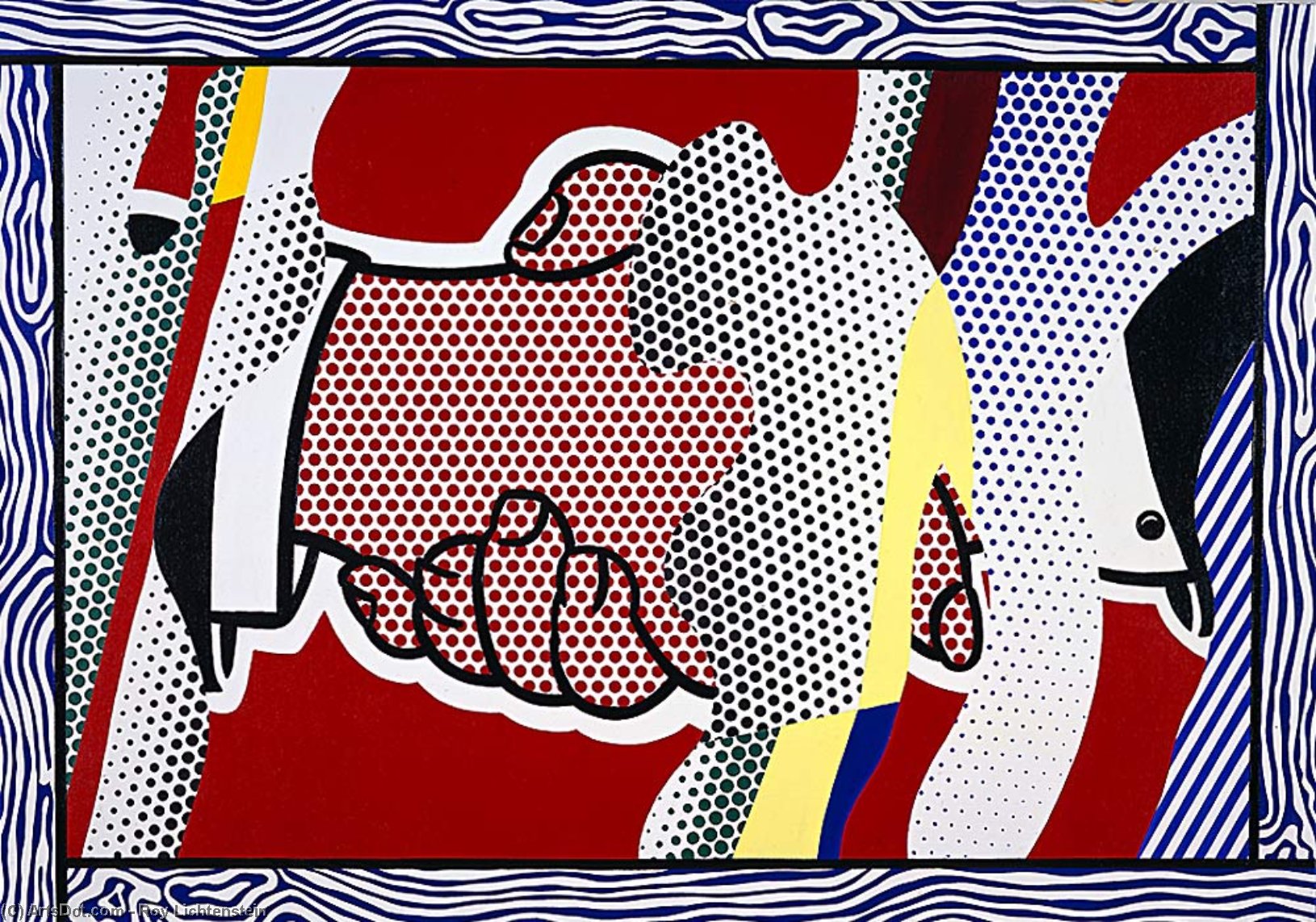 Poignée De Main Réflexive — Roy Lichtenstein