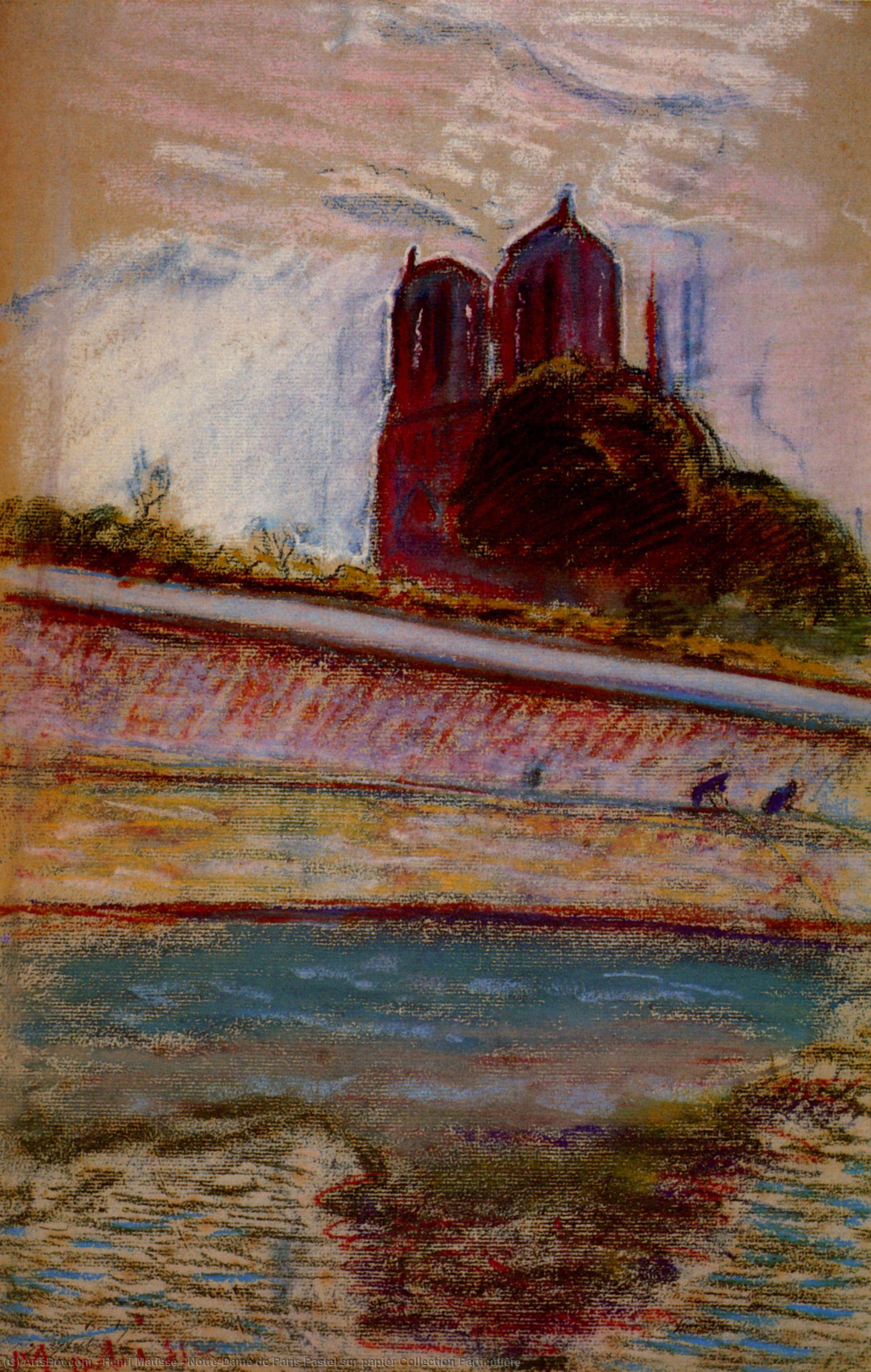 Notre-dame De Paris Pastel Sur Papier Collezione Particulière — Henri Matisse