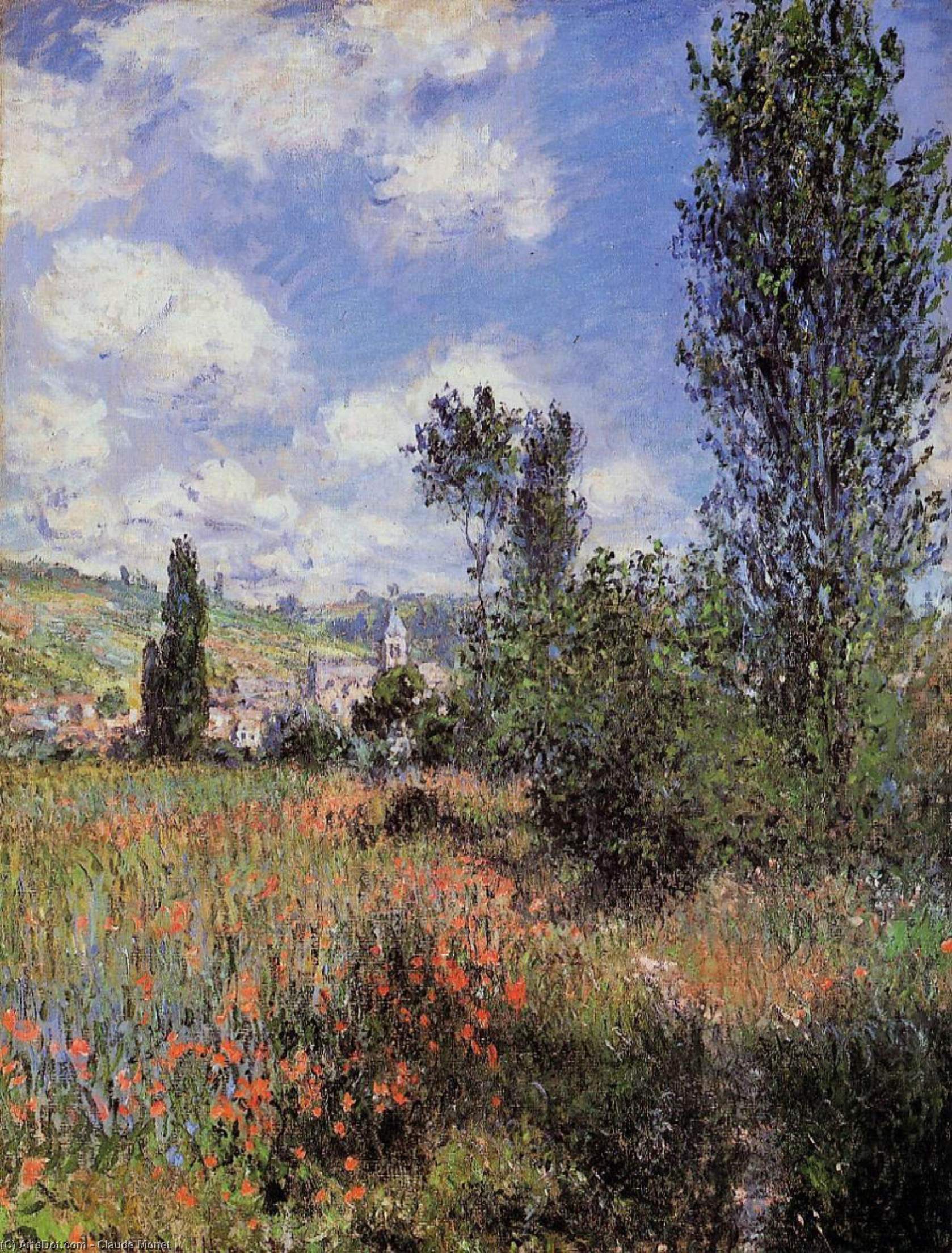 Lane In The Poppy Fields, Ile Saint Martin — Claude Monet