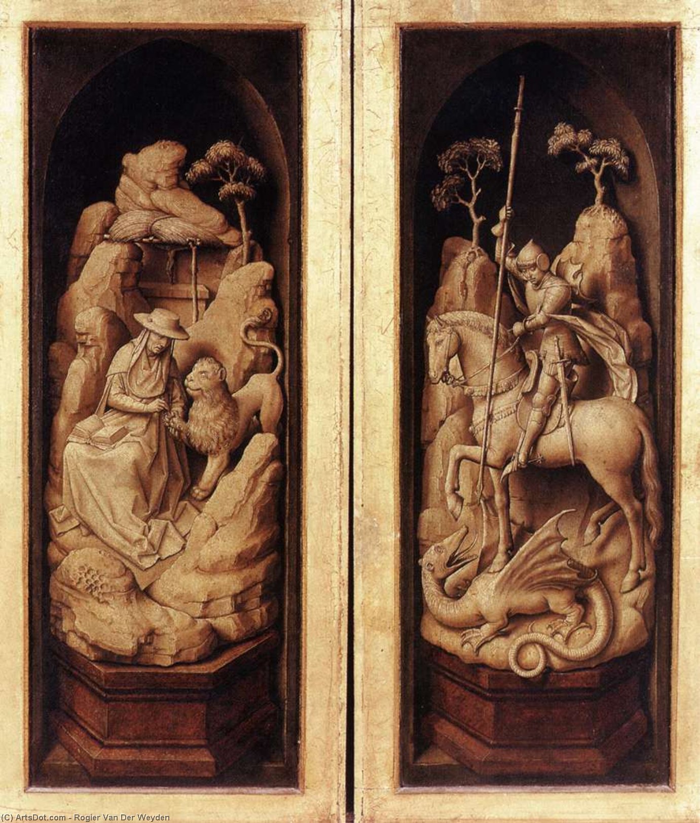 Triptico De Sforza (exterior) — Rogier Van Der Weyden