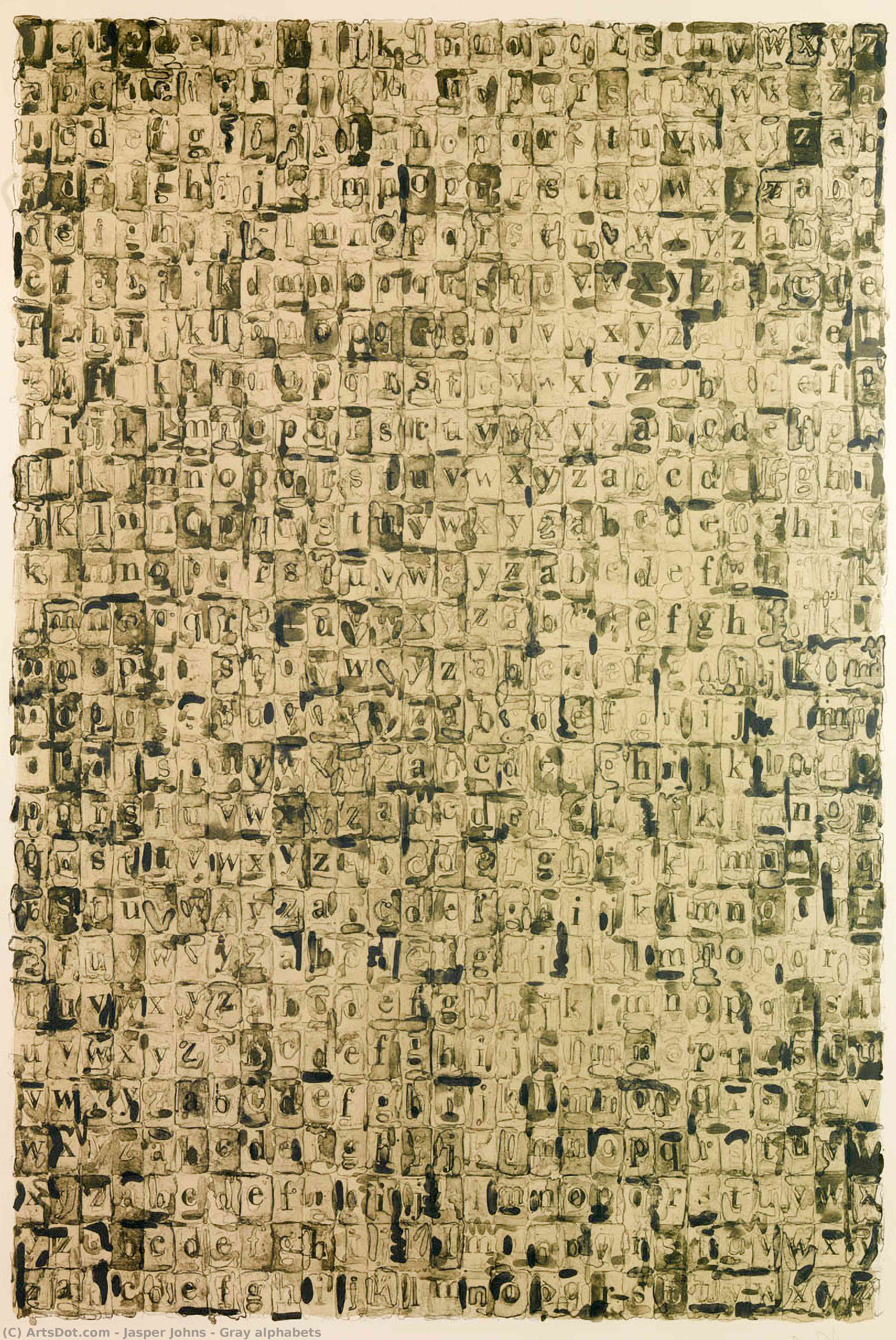 Gray Alphabets — Jasper Johns