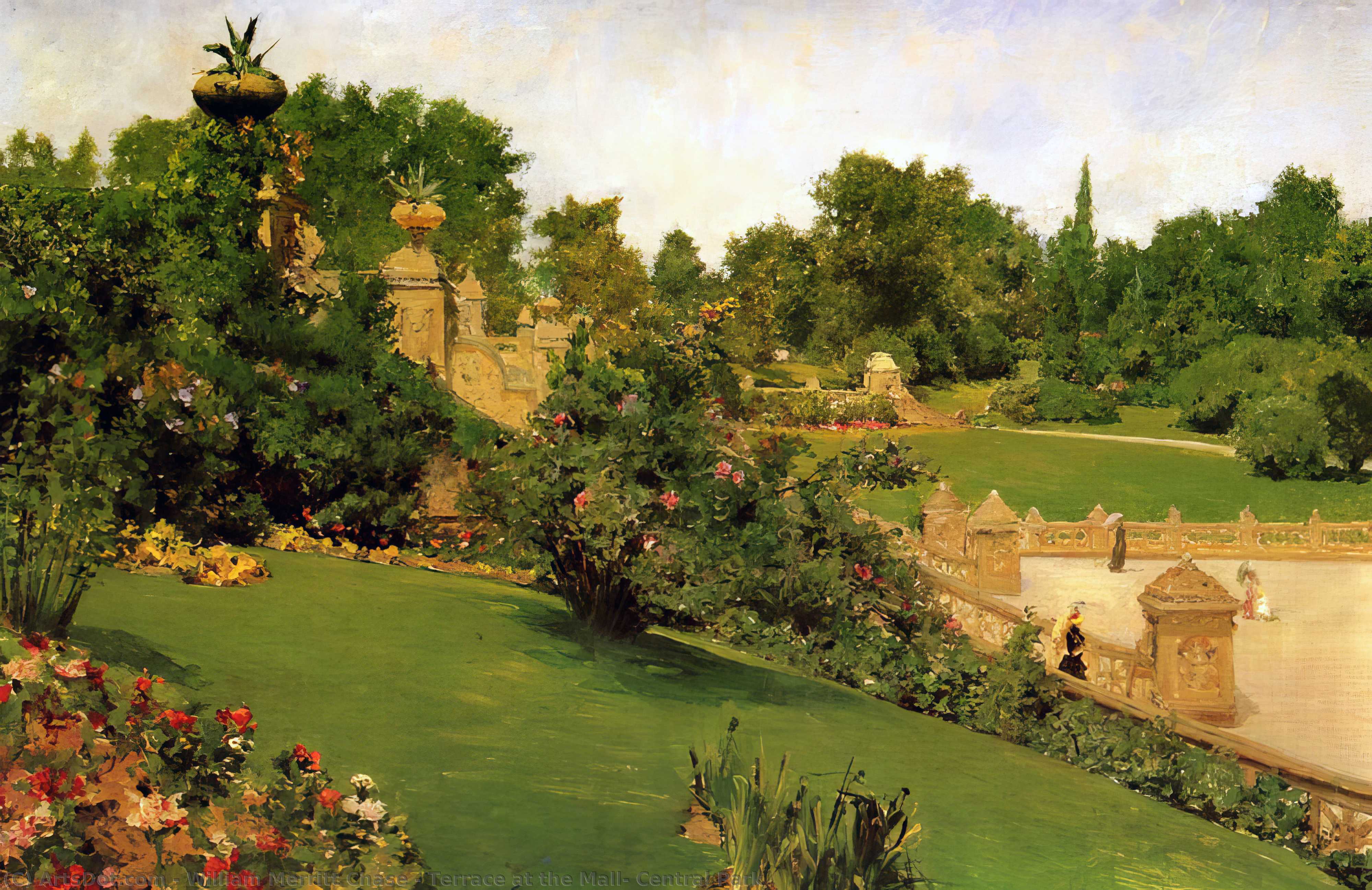 Taras Z Mallu, Central Park — William Merritt Chase