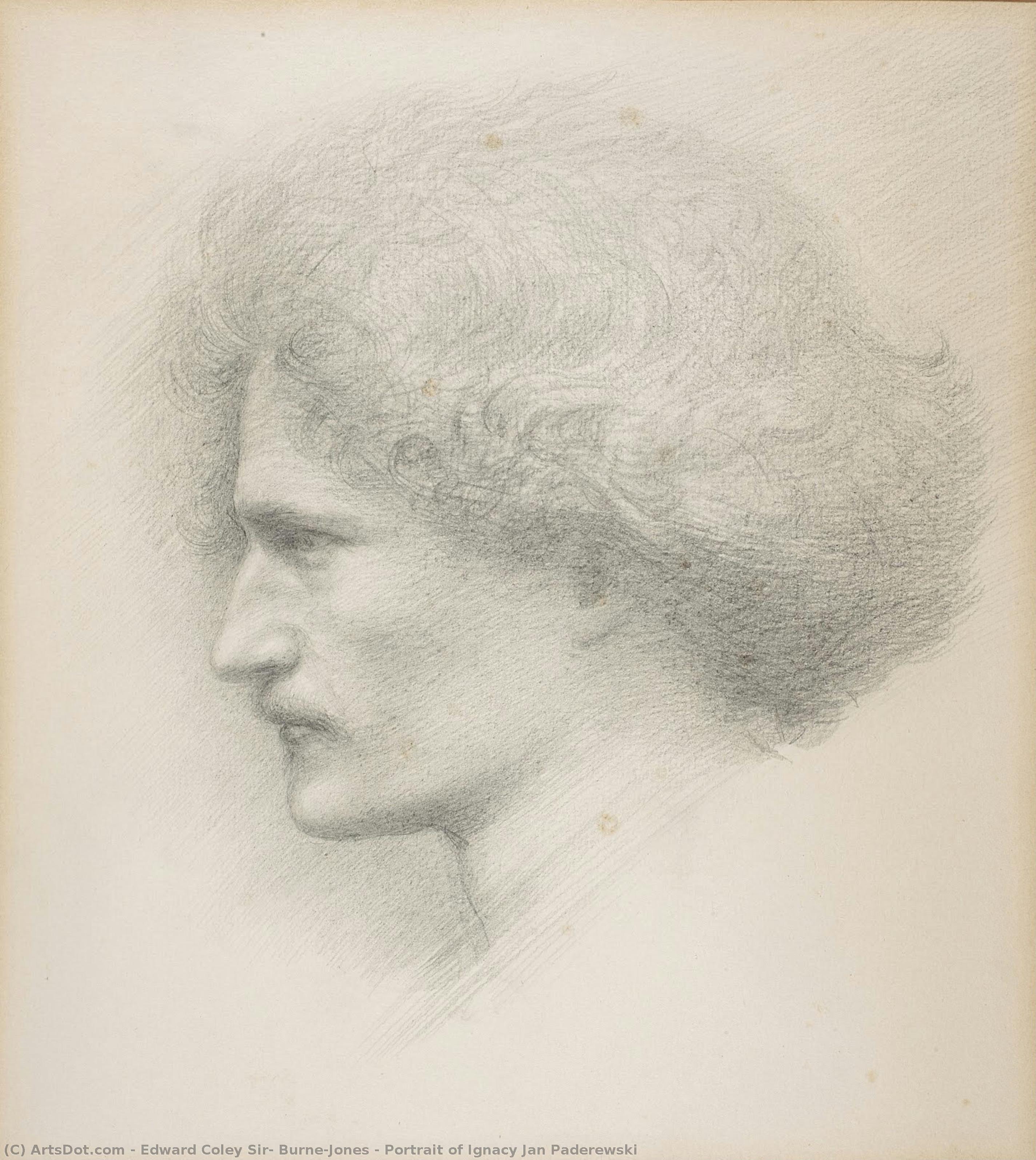 Porträt Von Ignacy Jan Paderewski — Edward Coley Burne-jones