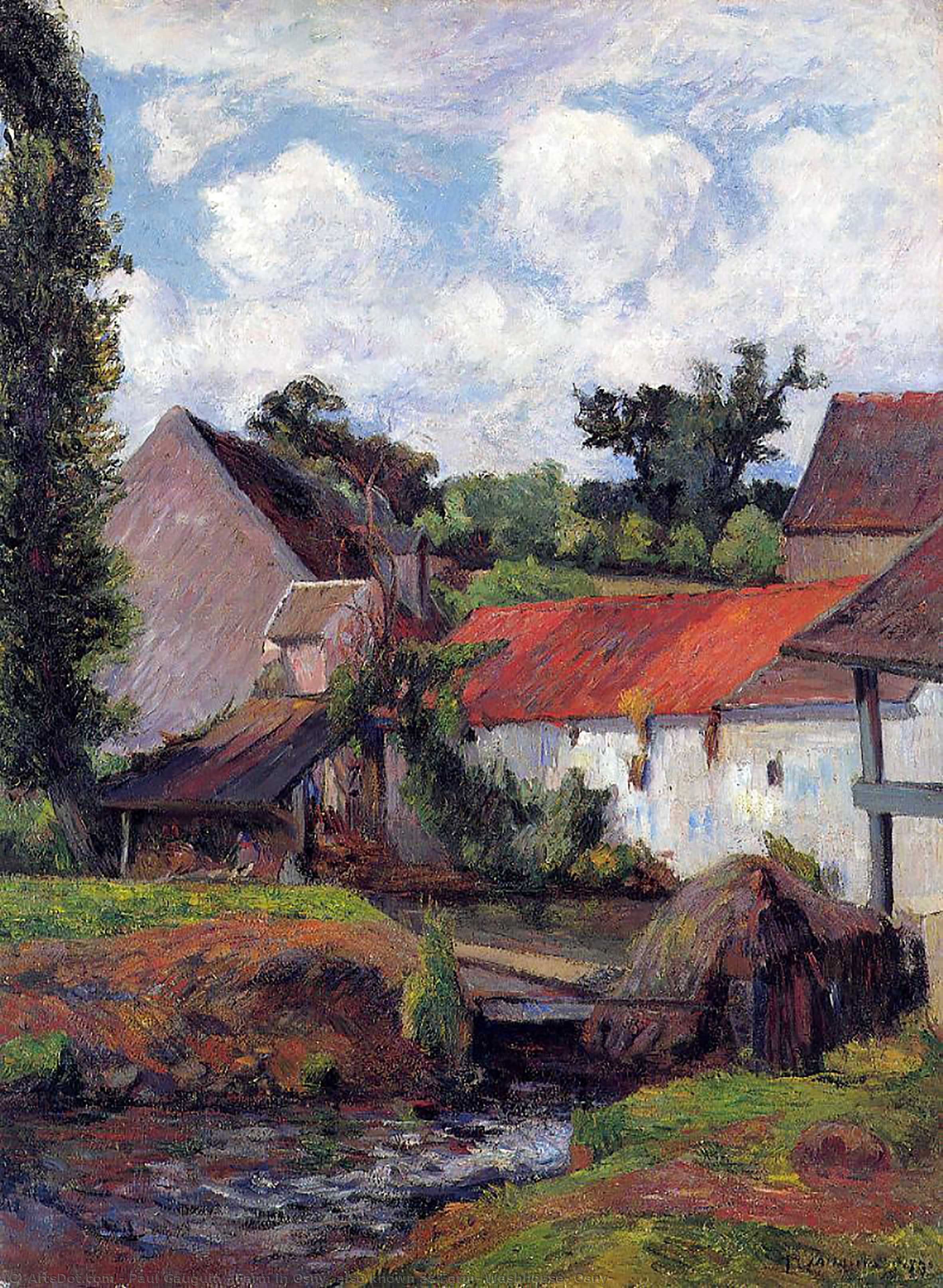 Farm In Osny (also Known As Farm, Washhouse, Osny) — Paul Gauguin