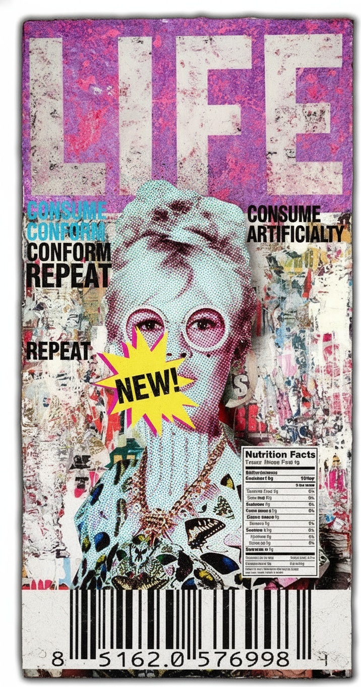 Fragmented Echoes Of Identity Within A Monumental Pulse Of Consumerist Chaos — Léa Bernard