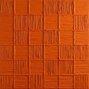 Monolithic Terracotta Rhythms: A Sculptural Study In Tactile Geometric Relief — David Moreau