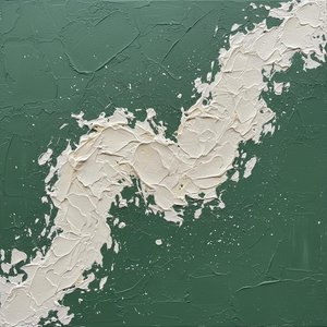Fractured Sage: A Monumental Study In Sculptural White Impasto And Organic Motion — David Moreau