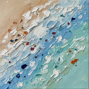 Ethereal Tide: A Sculptural Study Of Cresting Foam And Sun-drenched Shoreline — David Moreau