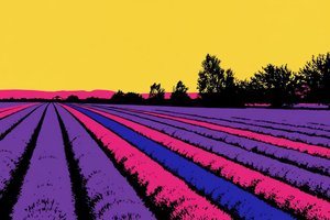 Chromatic Furrows: A Digital Dreamscape