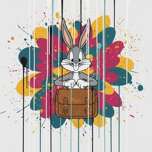 Ephemeral Radiance: A Playful Symphony of Chromatic Splatters and Vertical Ink Drips