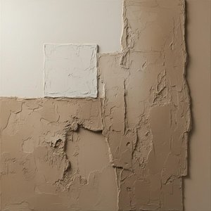 Monolithic Echoes Of Eroded Sand And Silent Tectonic Fragments In Beige — David Moreau