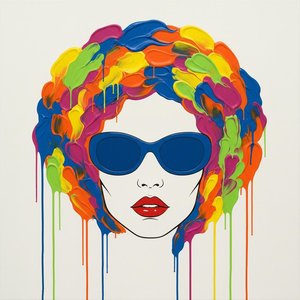 Chromatic Effervescence: A Singular Vision Of Vibrant Pigment And Fluid Grace