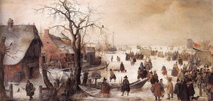 Winter Scene On A Canal — Hendrick Avercamp