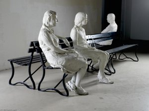 Three People On 4 Benches — George Segal