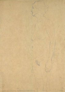 Standing Woman In Profile (study For — Gustav Klimt