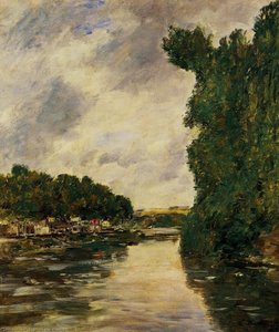 River Near Abbeville — Eugène Louis Boudin
