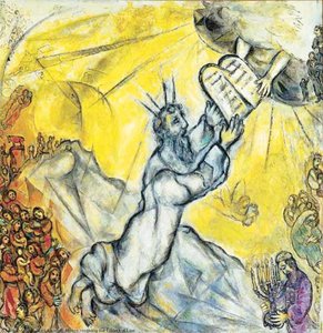 Moses Receiving The Tablets Of Law — Marc Chagall