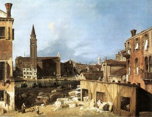 The Stonemason's Yard — Canaletto
