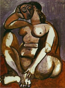 Crouching Female Nude — Pablo Picasso