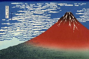 Fuji, Mountains In Clear Weather (red Fuji) — Katsushika Hokusai