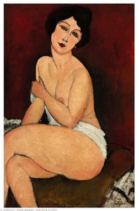 Nude Sitting On A Divan — Amedeo Clemente Modigliani