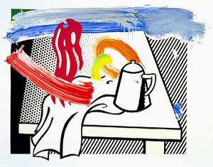Collage For Brushstroke Still Life With Coffee Pot — Roy Lichtenstein