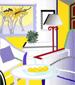 Interior With Painting Of Trees — Roy Lichtenstein
