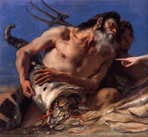 Neptune Offering Gifts To Venice (detail) — Giambattista Tiepolo