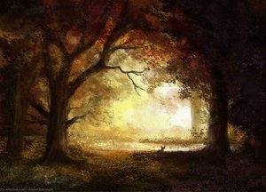 Forest Sunrise — Albert Bierstadt