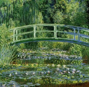The Japanese Bridge (the Water-lily Pond) — Claude Monet