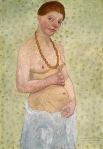 Self-portrait On Th Sixth Wedding Anniversary — Paula Modersohn-becker