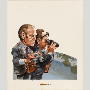 Henry Kissinger And Gerald Ford — Jack Davis