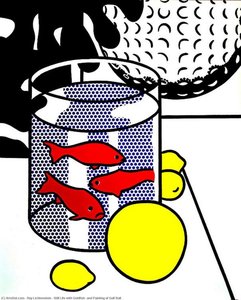 Still Life With Goldfish (and Painting Of Golf Ball) — Roy Lichtenstein