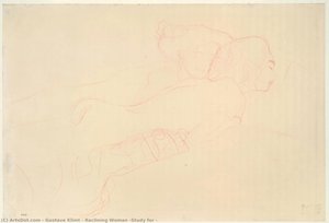 Reclining Woman (study For — Gustav Klimt