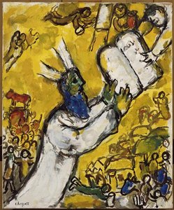 Moses Receiving The Tablets Of Law (9) — Marc Chagall