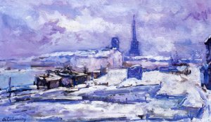 Rouen, Snow Effect — Albert-charles Lebourg