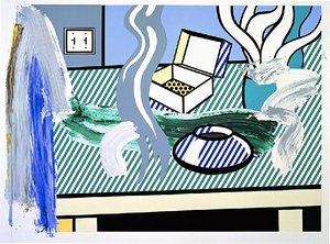 Collage For Brushstroke Still Life With Box — Roy Lichtenstein