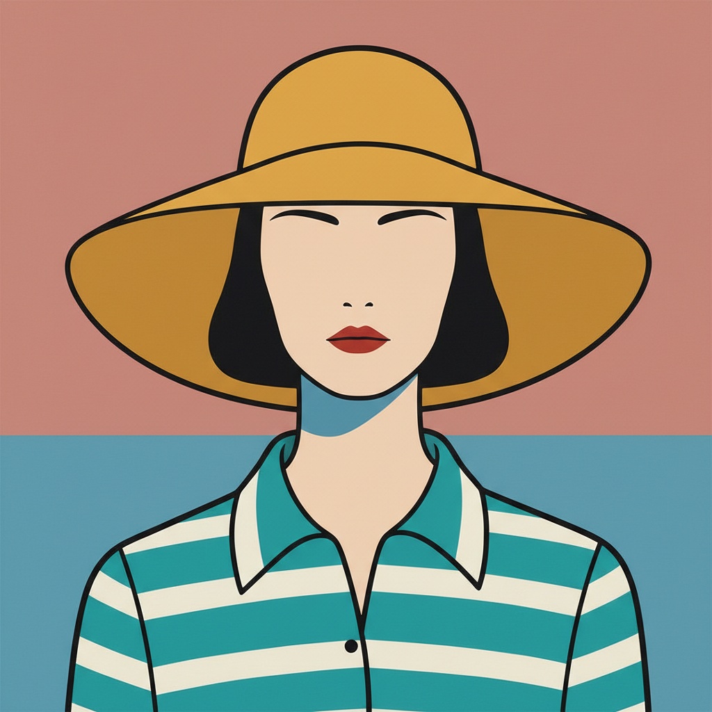 Alex Katz Flat Portrait