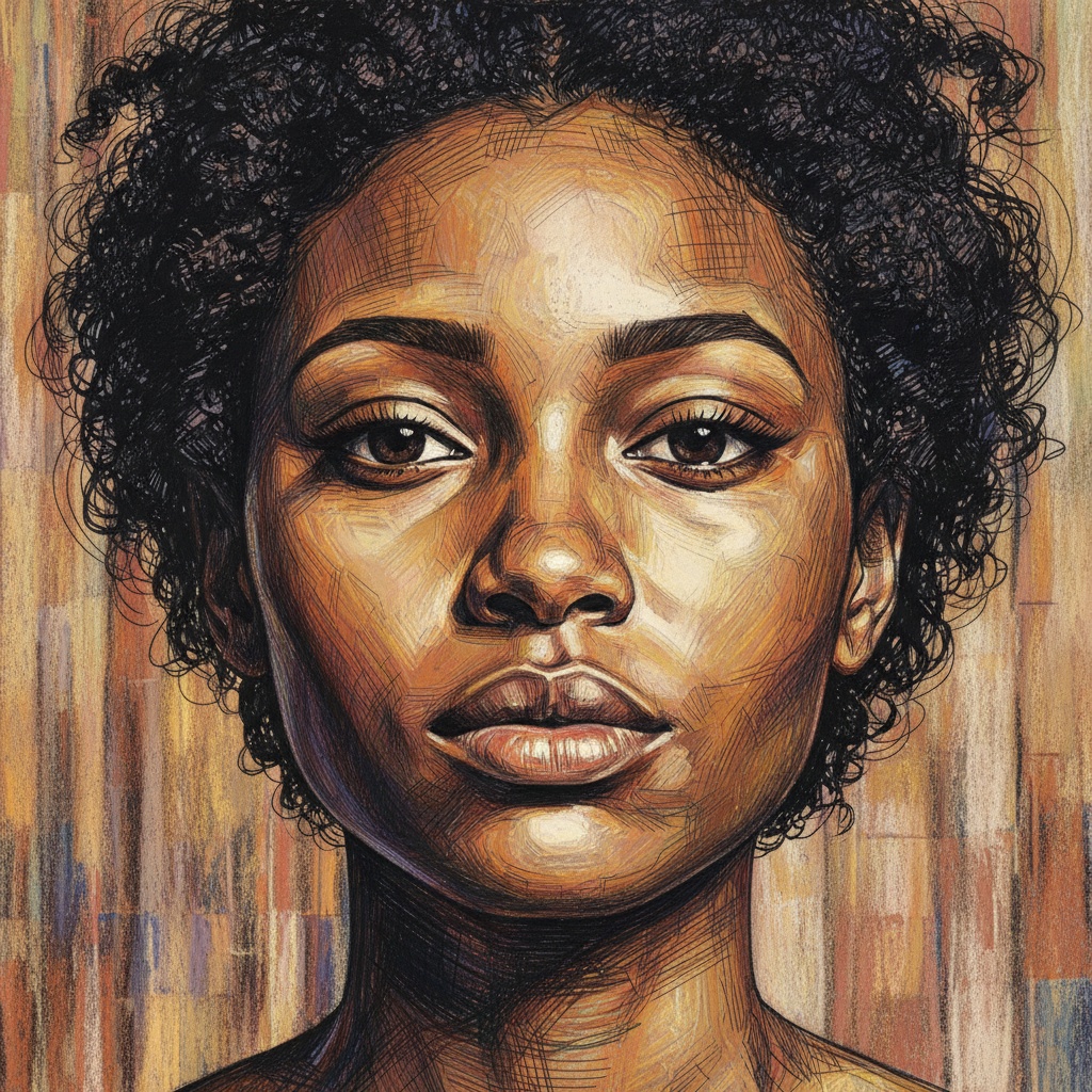 Toyin Ojih Odutola Textured Portrait