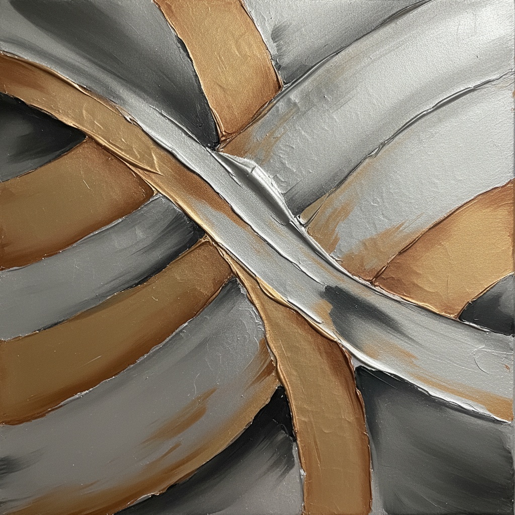 Metallic Brush Abstraction